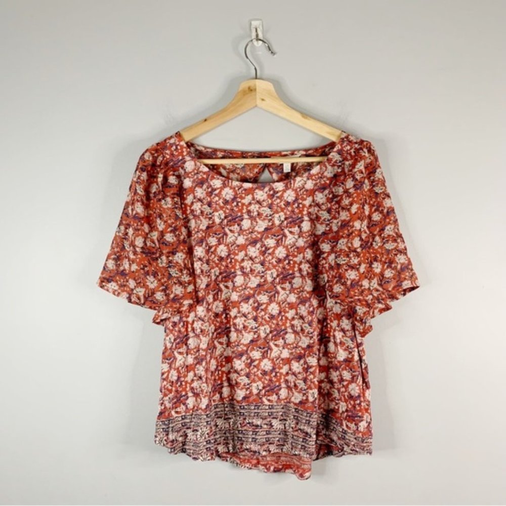 Anthropologie Maeve  White Wrap Blouse T-Shirt S